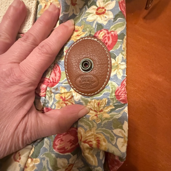 Laura Ashley Floral Duffel Bag with Brown Leather Accents - Picture 3 of 7